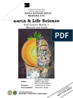 Earth & Life Science: First Quarter-Module 3: Minerals and Rocks