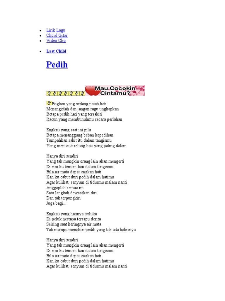 Lirik Lagu Pdf