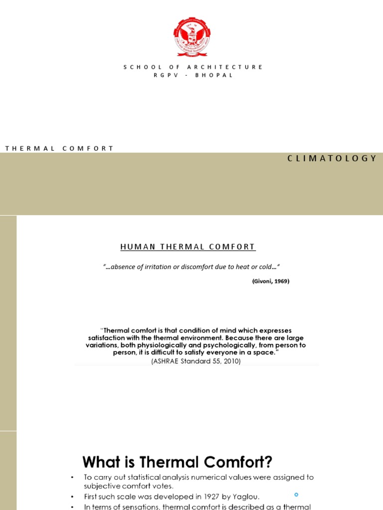 Understanding Adaptive Thermal Comfort | PDF
