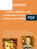 Evaluation: 2) How Effective Is The Combination of Your Main Product and Ancillary Texts?
