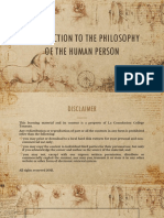 Introduction To The Philosophy of The Human Person