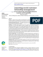 Implementing Social Customer Relationship Management: A Process Framework and Implications in Tourism and Hospitality