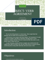Subject-Verb Agreement: Web Based Lesson Plan Prepared By: Shiela S. Cardinal Bsed English 3A