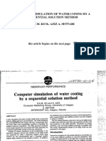 Computer Simulation of Water Coning by A Sequential Solution Method S.C.M. Ko K. Aziz A. Settari