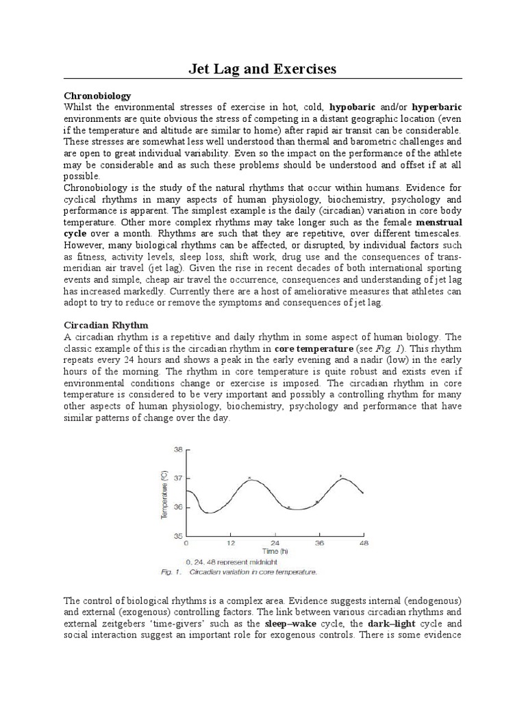 Jet Lag | PDF | Circadian Rhythm | Sleep