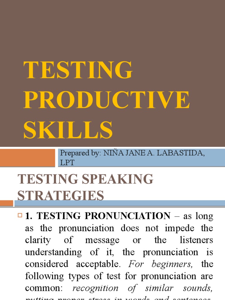Effective Strategies for Testing Skills | PDF