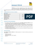 Eni I-Sigma Universal 15W-40: Characteristics (Typical Figures) SAE Grade 15W-40