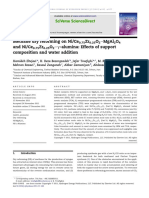 Methane dry reforming on NiCe0.75Zr0.25O2-MgAl2O4 and NiCe0.75Zr0.25O2-γ-alumina Effects of support composition and water addition