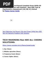 Updated - Tech Mahindra Non-SDE All Coding Solution by Pappu Career Guide