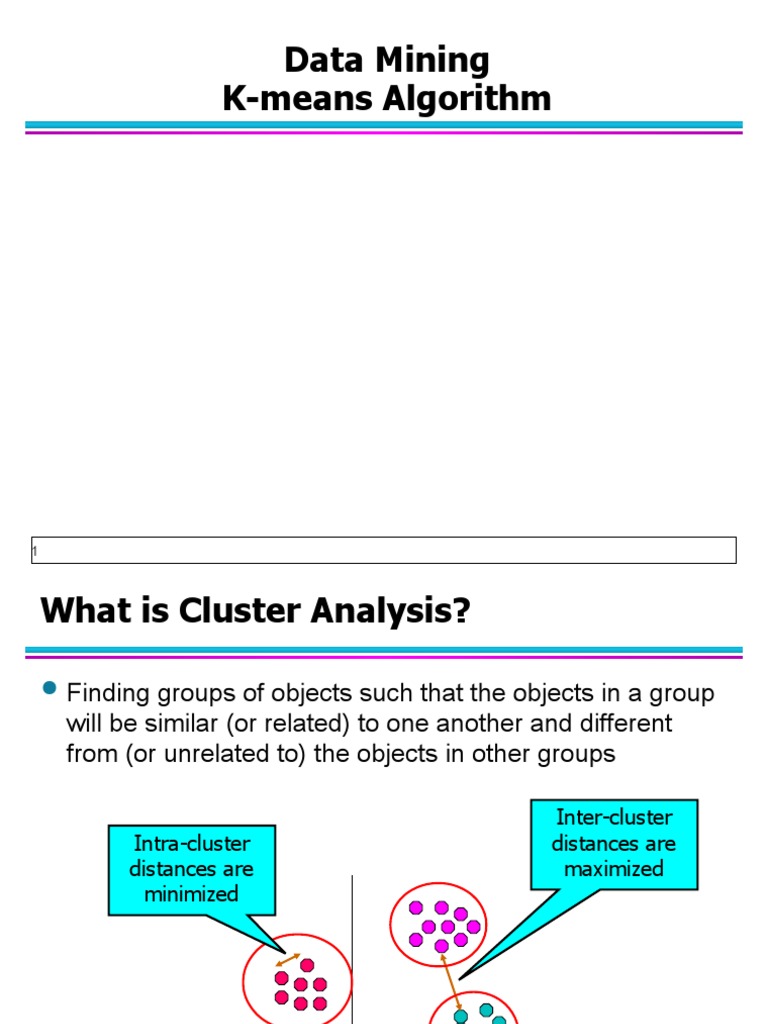 Data Mining K-Means Algorithm | PDF | Cluster Analysis | Data Analysis