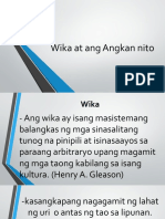 Wika at Ang Angkan Nito