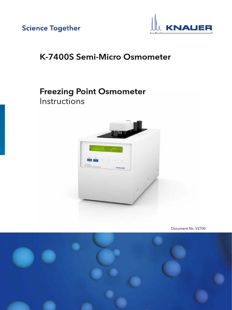 v3700 Freezing Point Osmometer k7400s en PDF Electrical Connector