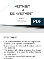 Divestment & Disinvestment