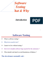Software Testing What & Why
