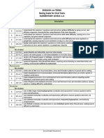 English Teens Rating Scale For Oral Tests Elementary Levels 1-4