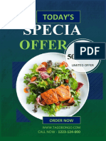 Green Blue Food Offer Flyer