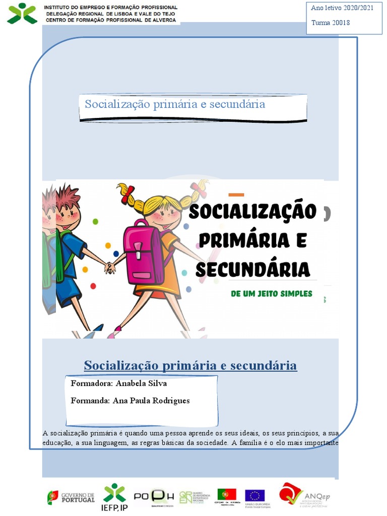 Socialização Primária e Secundária | PDF
