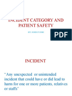 Incident Category and Patient Safety