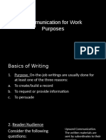 Communication For Work Purposes