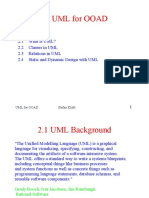 2 Uml For Ooad: 2.1 What Is UML? 2.2 Classes in UML 2.3 Relations in UML 2.4 Static and Dynamic Design With UML