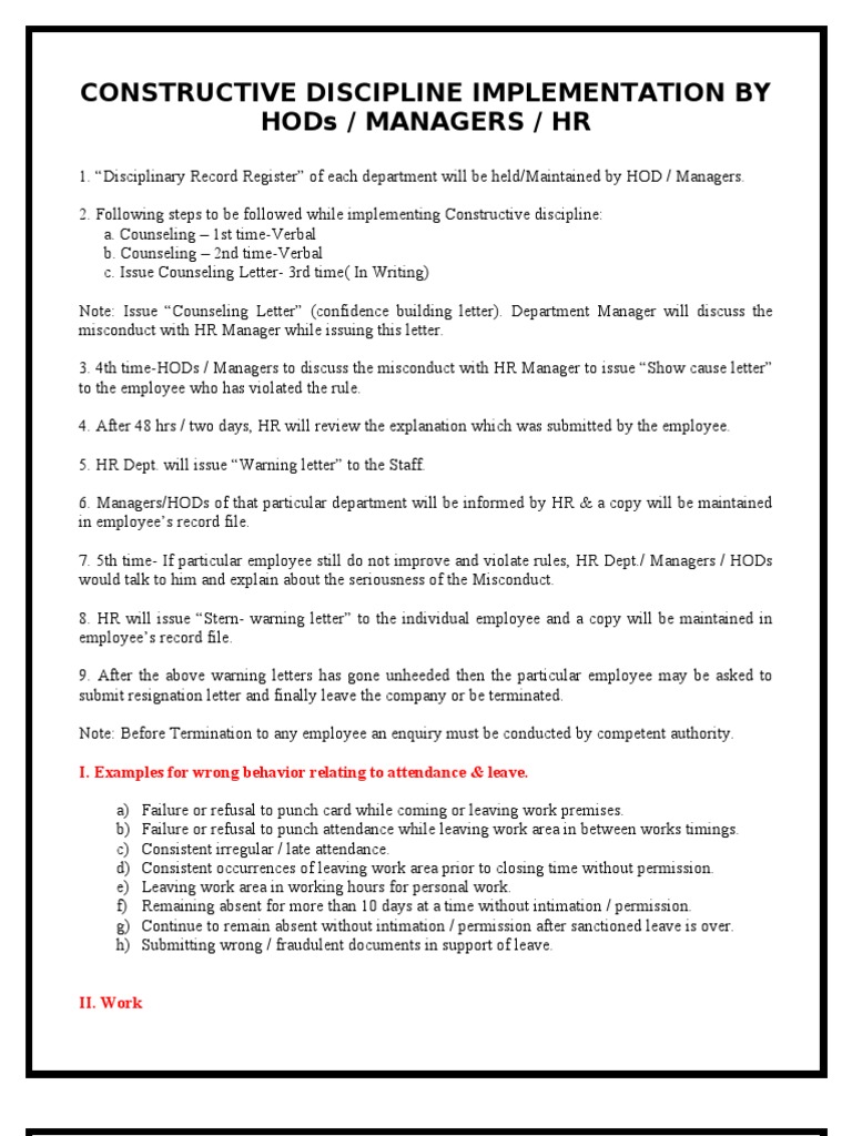 Constructive Discipline Procedures Guide | PDF | Fraud | Justice