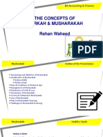 The Concepts of Shirkah & Musharakah Rehan Waheed: BS Accounting & Finance Islamic Banking & Finance