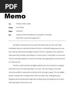 Summary of Recommendatio For Surveillance Technology