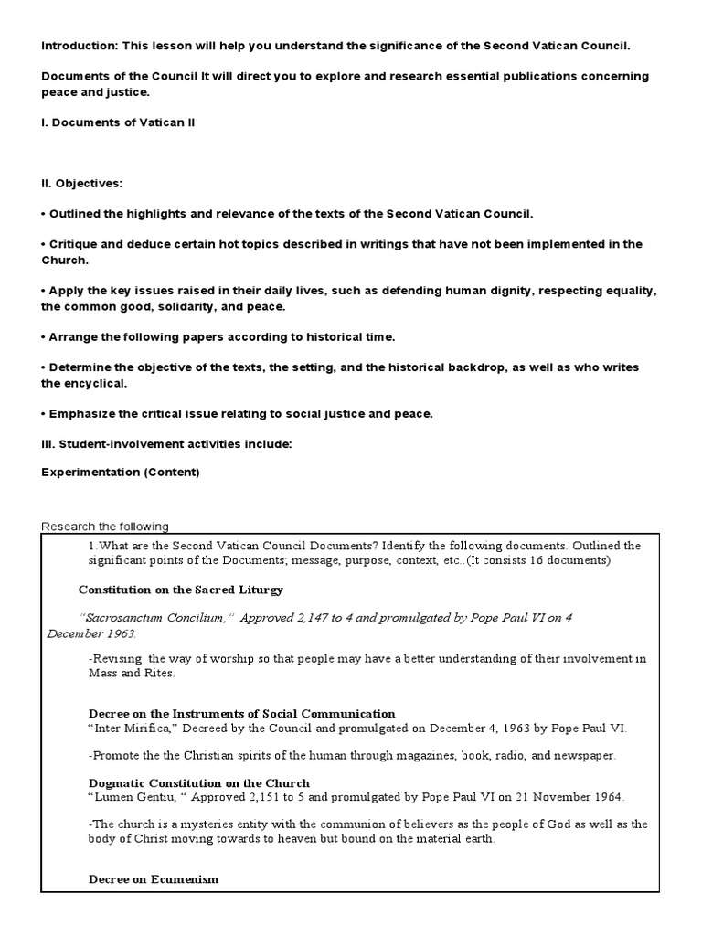 The Vatican Documents | PDF | Second Vatican Council | Catholic Church