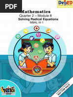 Q2 MATH 9 Week 8 Solving Radical Equations SAN PEDRO NHS
