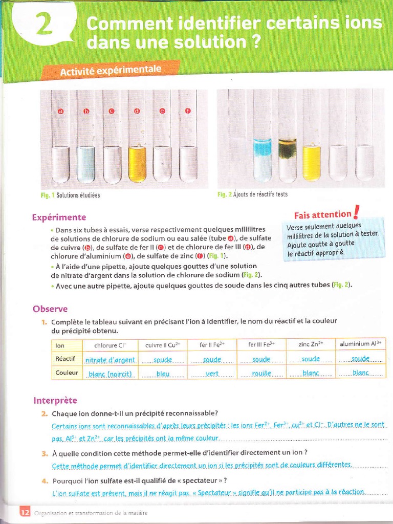 Exercices corrigés sur les atomes et ions 3ème | PDF | Ion | Chimie