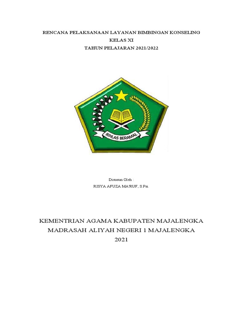 Rencana Layanan BK Kelas XI 2021/2022 | PDF