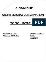 Assignment: Architectural Conservation