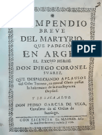 Martirio en Argel de Don Diego Coronel Suárez (1731)