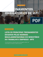 P R I N C I P A I S Treinamentos Obrigatórios de SST