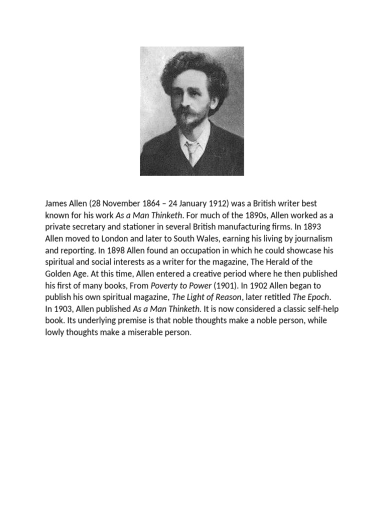 James Allen's Influence on Self-Help Literature | PDF | Emily Dickinson