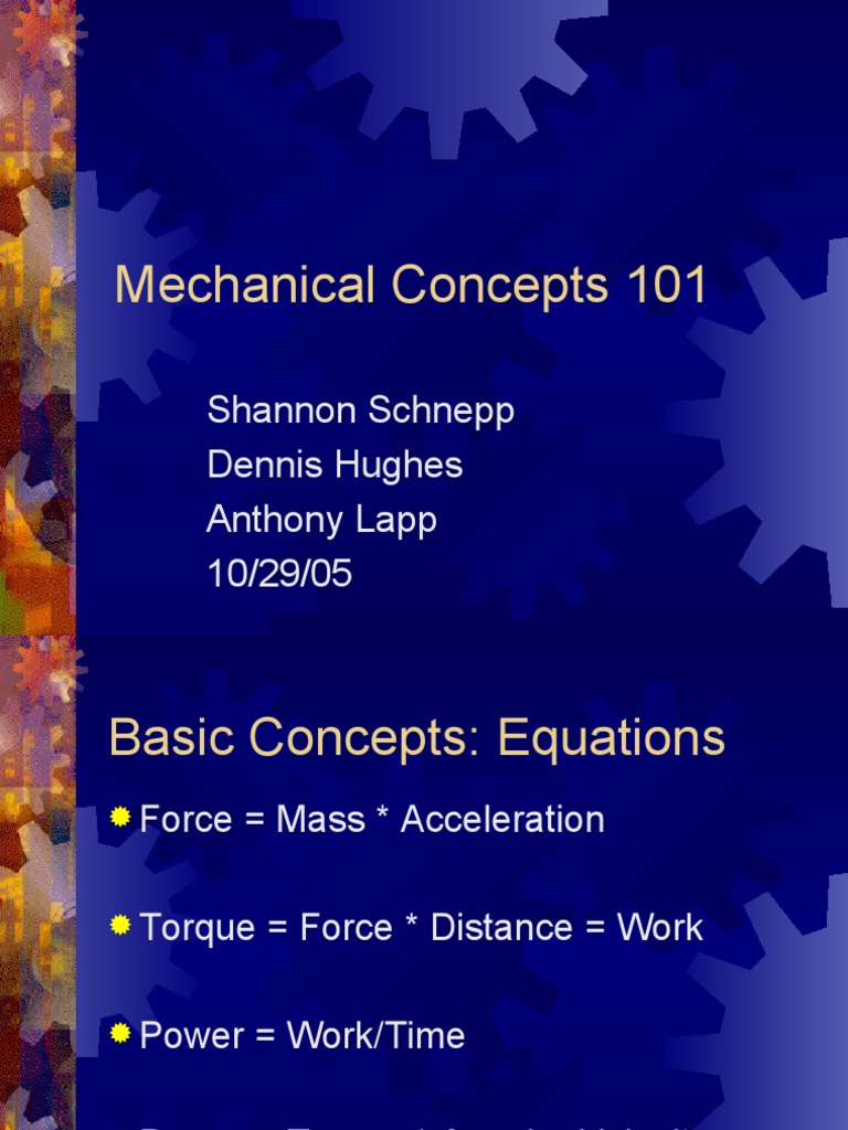 Mechanical Concepts 101 | PDF | Bending | Friction