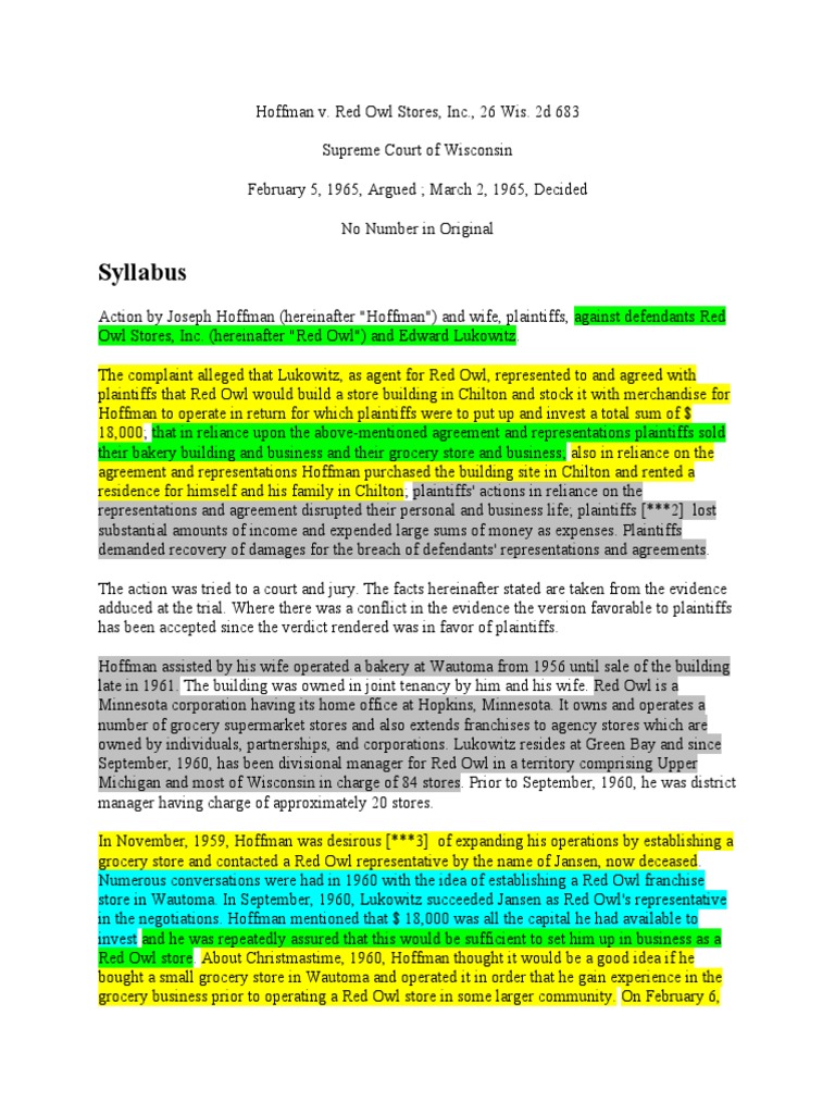 hoffman-v-red-owl-stores-pdf-estoppel-damages
