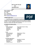 Curriculum Vitae OF Akash Das: Contact Address