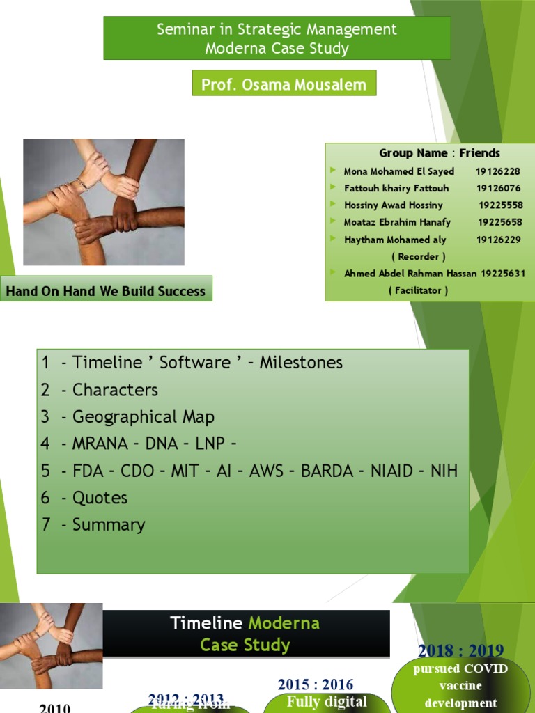 Moderna Case Study Overview | PDF | Gene | Food And Drug Administration