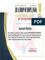 Aarushi Bhatia  CERTIFICATEumeed