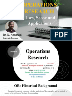 Uses, Scope and Applications of or in MGT