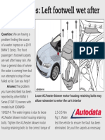 Autodata - BMW 5 Series Left Footwell Wet After Heavy Rain
