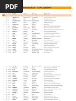 New Cutting Edge Intermediate Wordlist Farbig