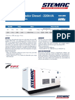 Grupo gerador diesel 220kVA com motor FPT NEF67-TM6
