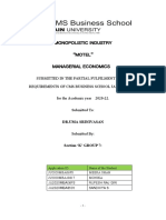 Monopolistic Industry "Motel" Managerial Economics