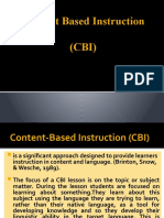 Content Based Instruction(CBI) for Presentation