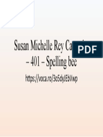 Susan Michelle Rey Camacho – 401 – Spelling