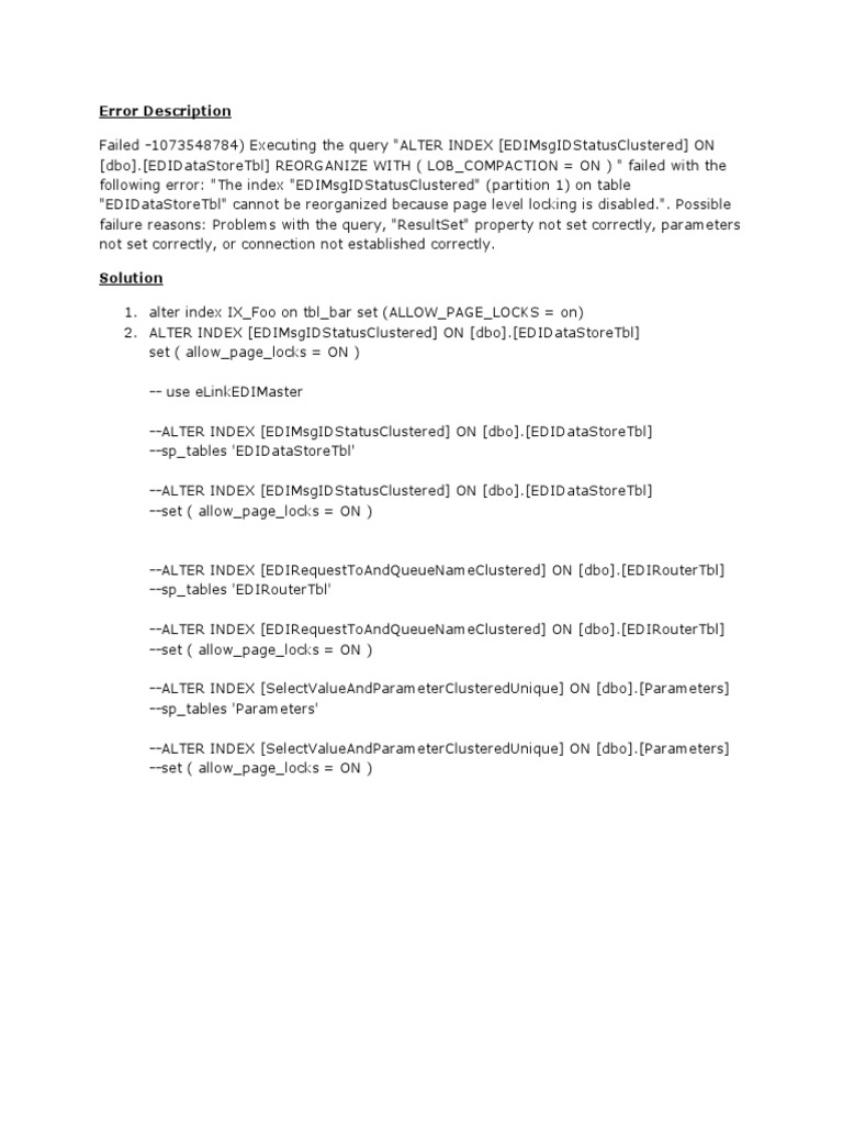 Some Common Errors Faced in DB Maint Plan | PDF | Computers