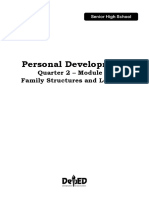 Personal Development: Quarter 2 - Module 7: Family Structures and Legacies