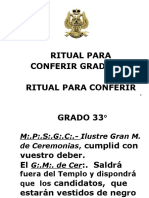 RITUAL PARA CONFERIR GRADO 33 Novbre 2020